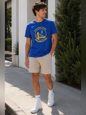 Nike NWT Golden State Warriors Thompson 11 Blue Short Tee.